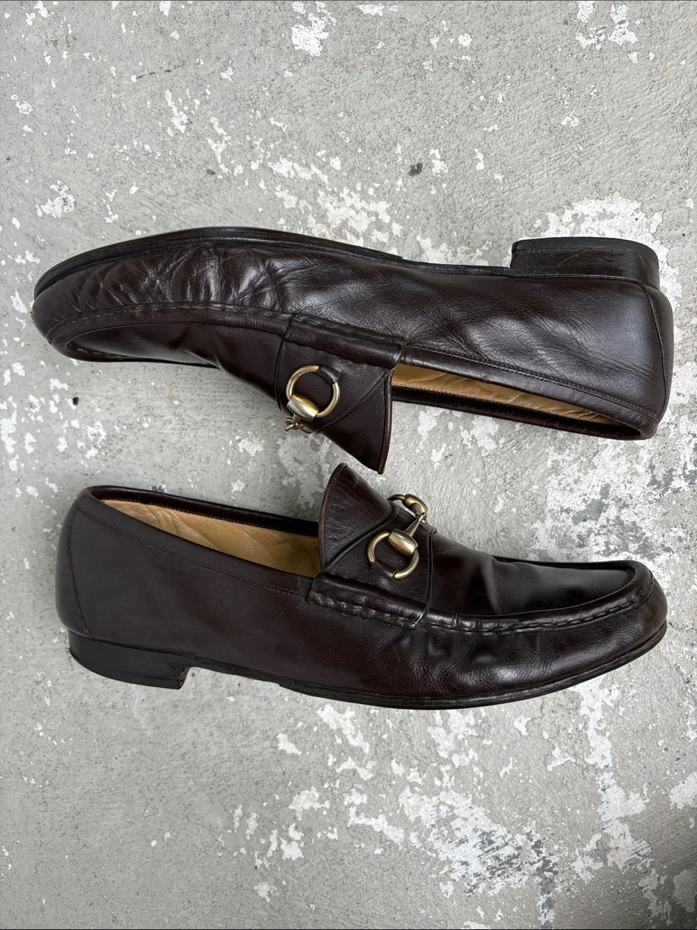 Vintage Gucci horse pit loafers